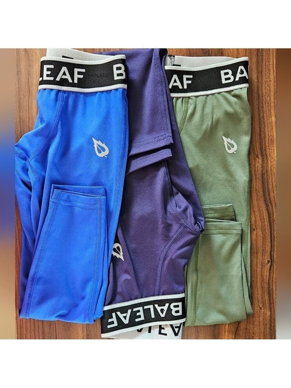 Baleaf Boy's Trio Color Compression Leggings Size XS